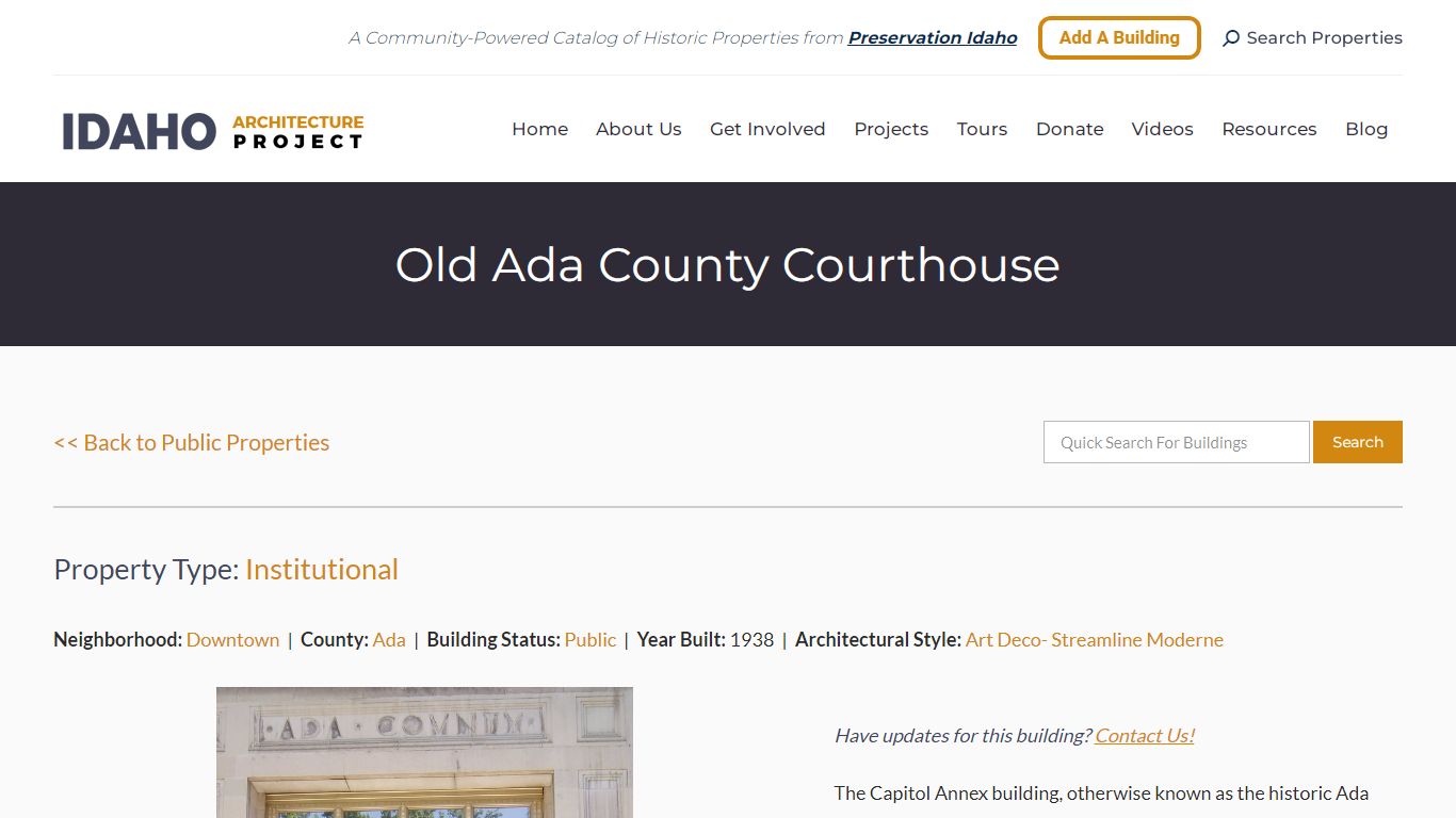 Old Ada County Courthouse - Idaho Architecture Project